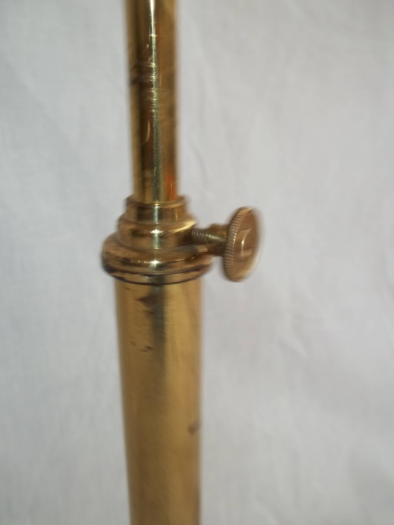 British Christopher Wray English Desk Lamp Adjustable Brass, circa 1960s For Sale