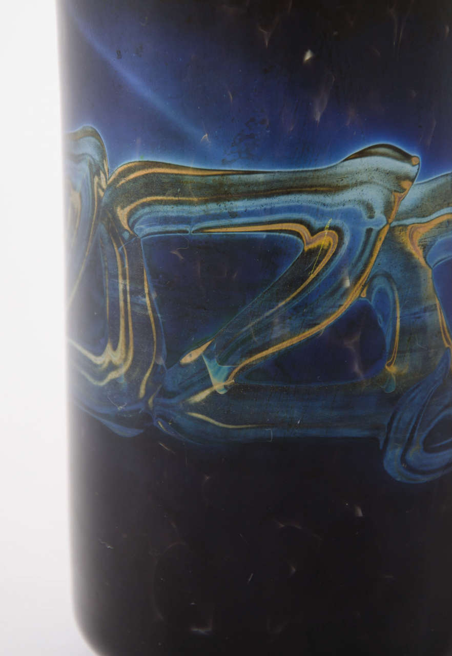 Hand-Crafted Murano Glass Vase by Venini and Co., Italian mid century circa 1940 For Sale