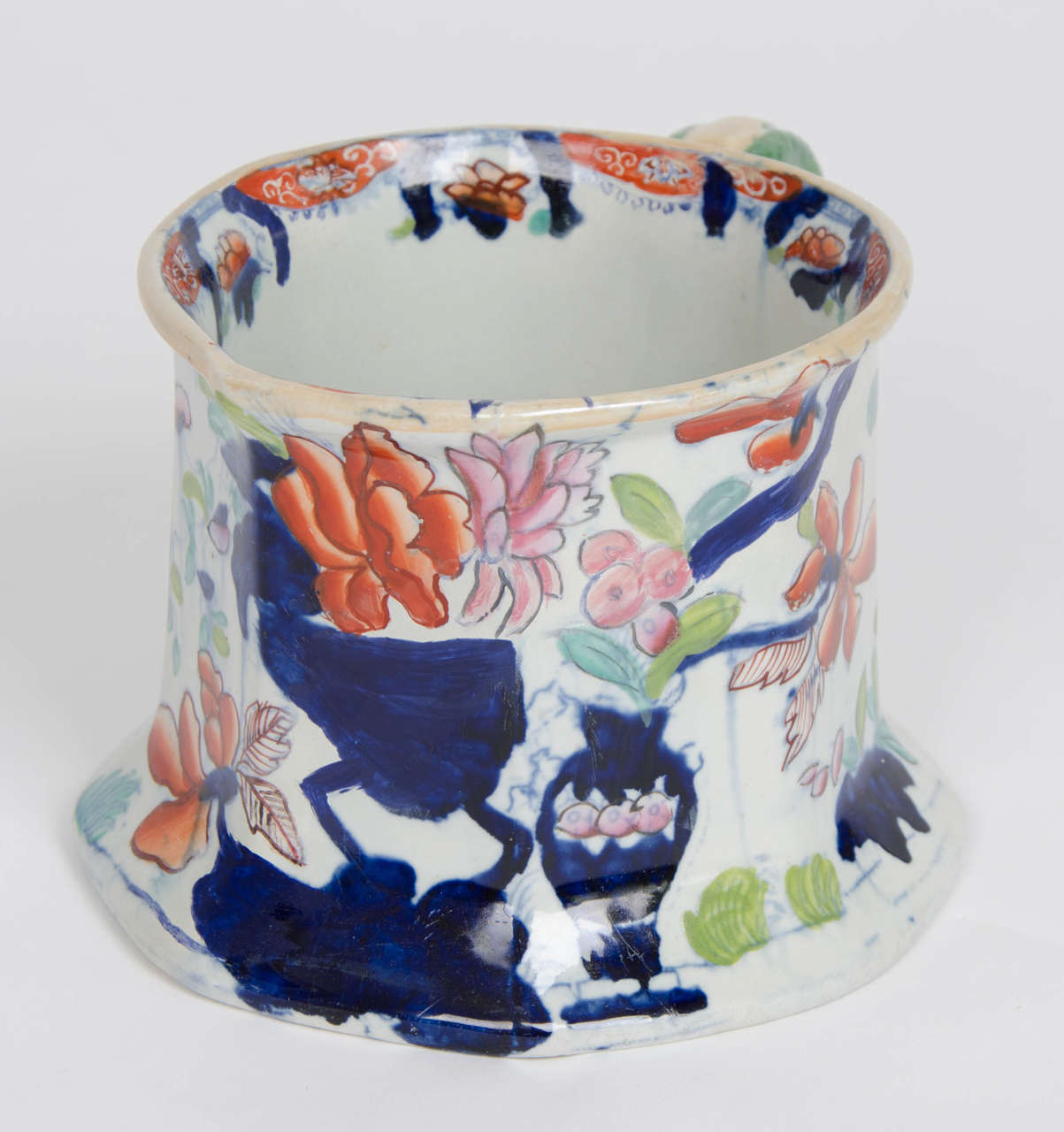 George III Georgian Mason's Ironstone Large Cider Tankard in chinoiserie  Pattern, Ca 1815