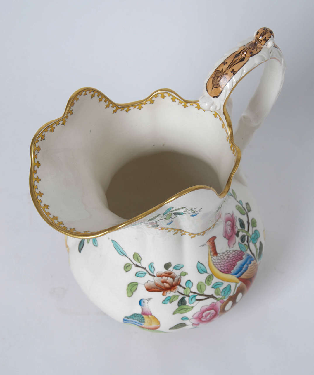 Copeland Spode Very Large pottery Pitcher or Jug in Pheasant Pattern, Circa 1891 In Good Condition For Sale In Lincoln, Lincolnshire