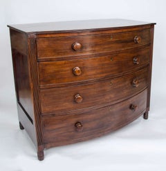 Coffre à dossier arrondi d'époque géorgienne Regency, avec détails de cannelures, anglais vers 1825