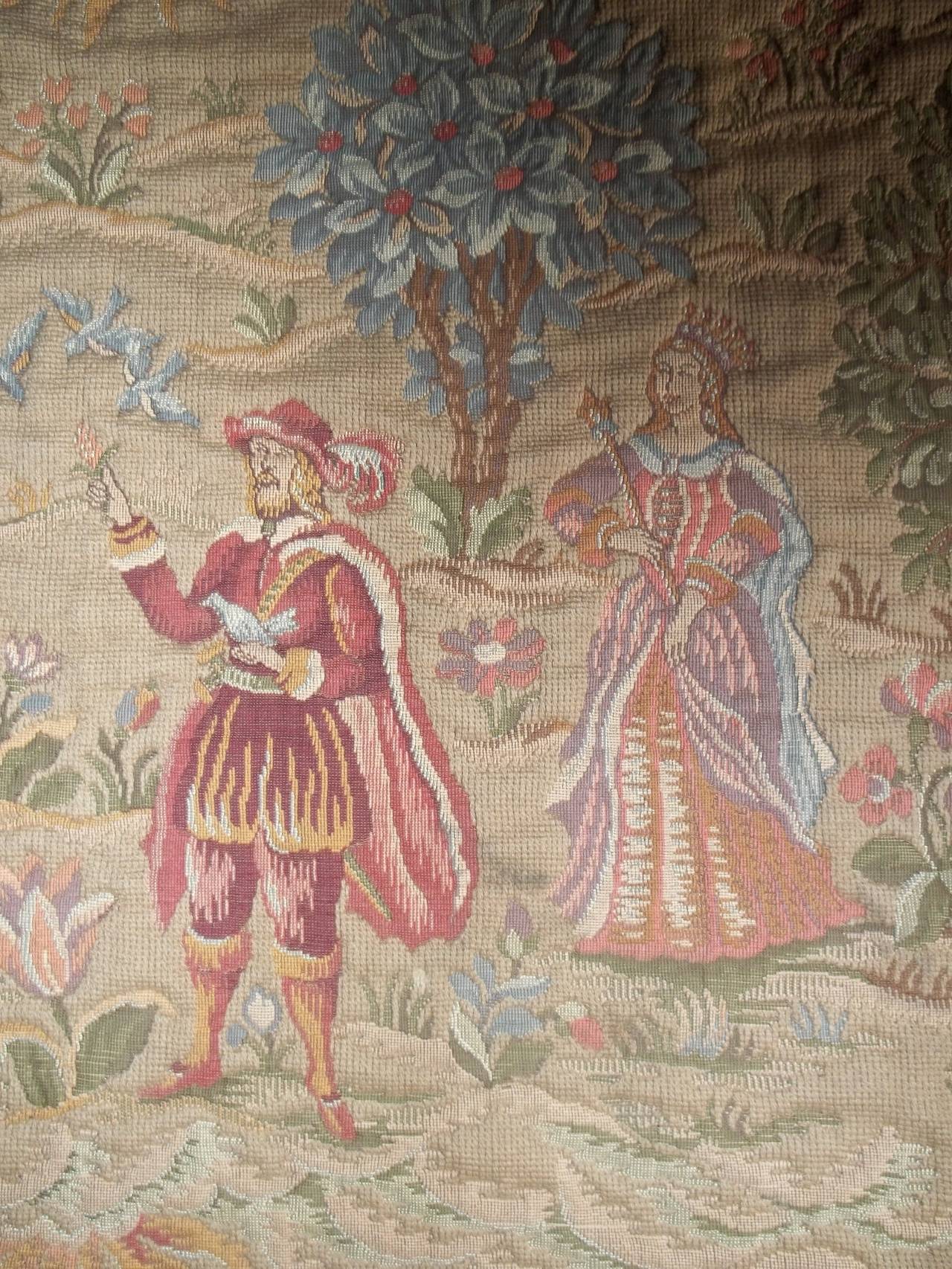Mid-19th Century Large Antique Tapestry Aubusson Style, French, circa 1850 1