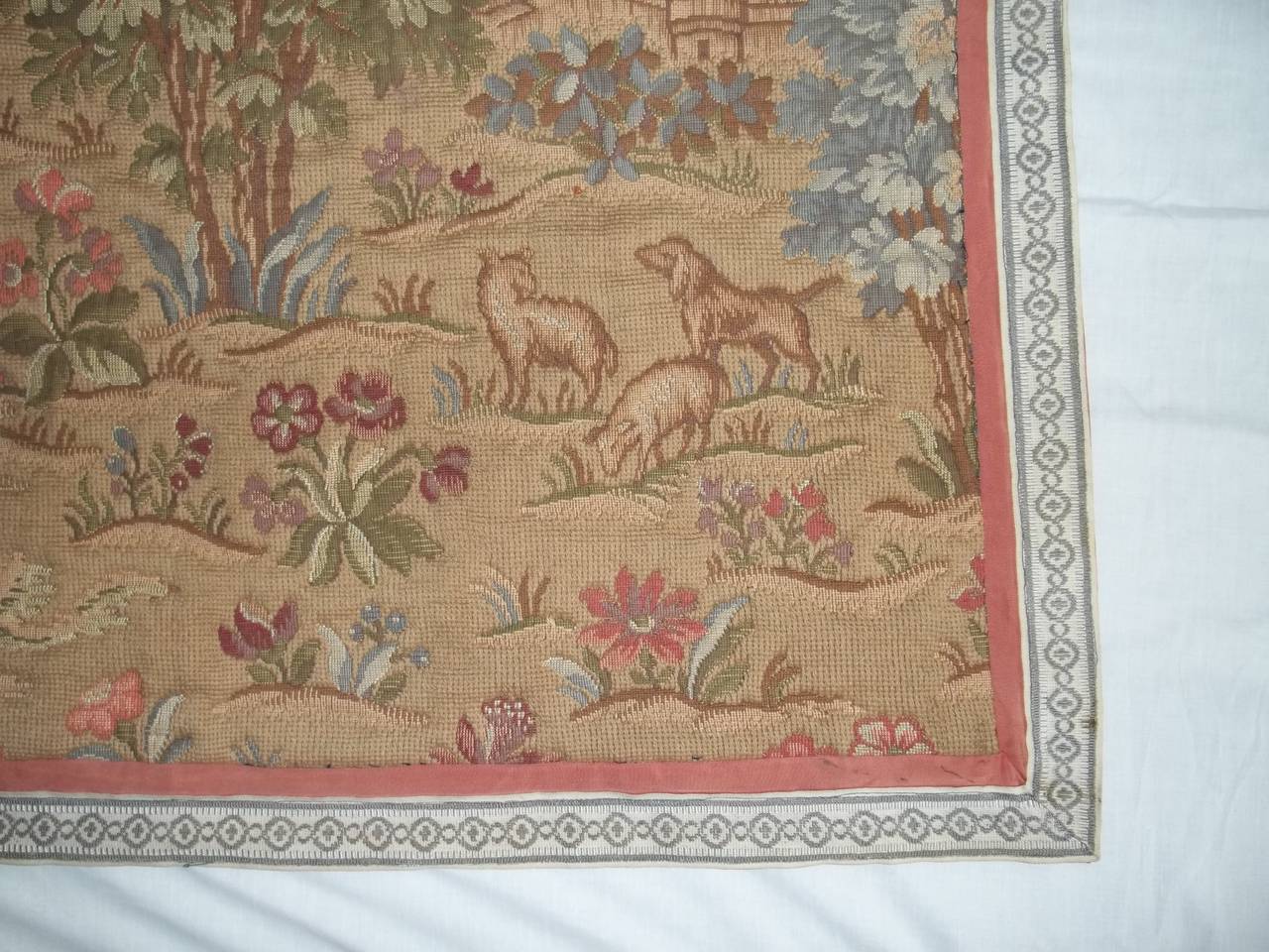 Mid-19th Century Large Antique Tapestry Aubusson Style, French, circa 1850 2