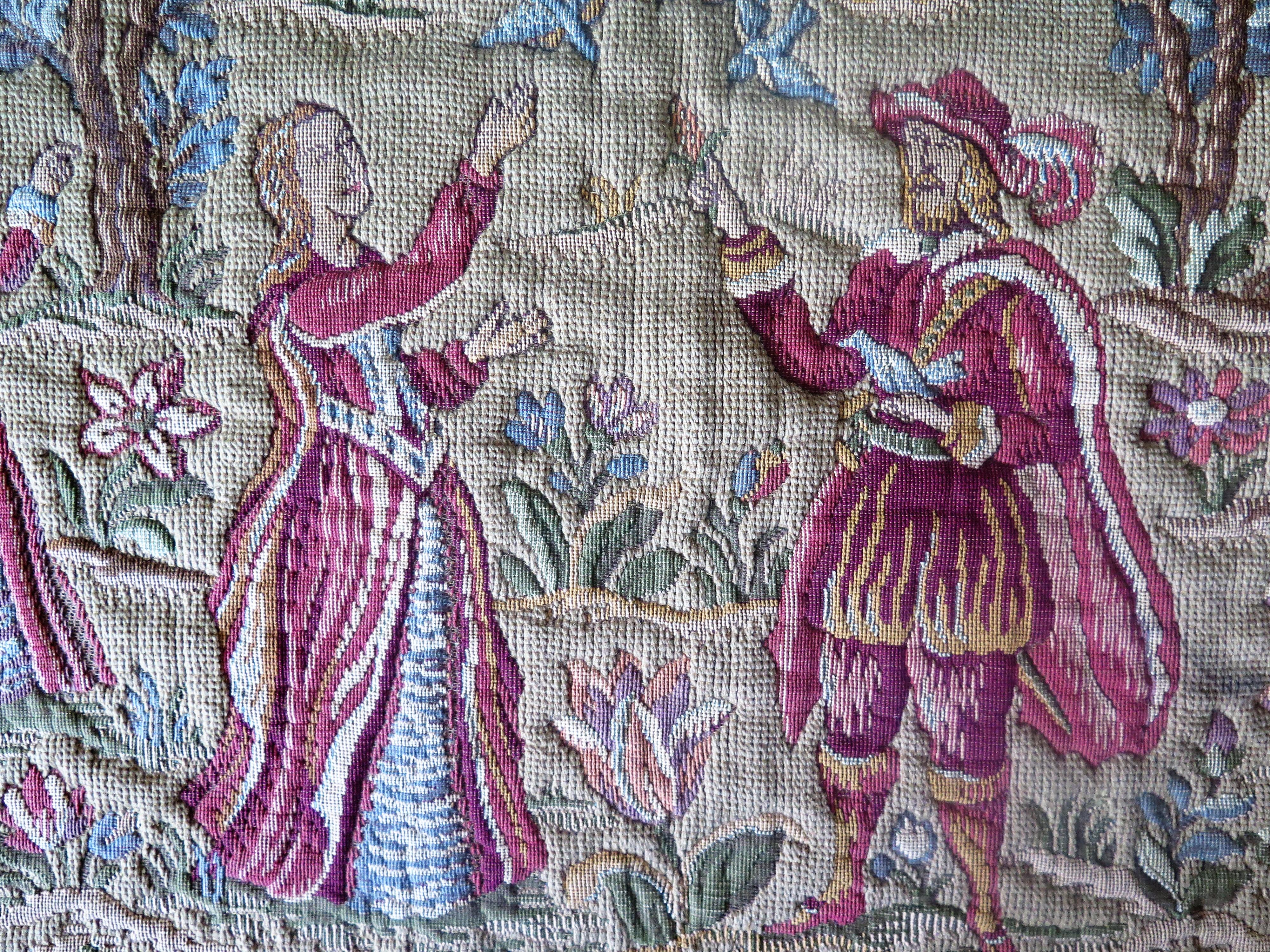 Mid-19th Century Large Antique Tapestry Aubusson Style, French, circa 1850 4