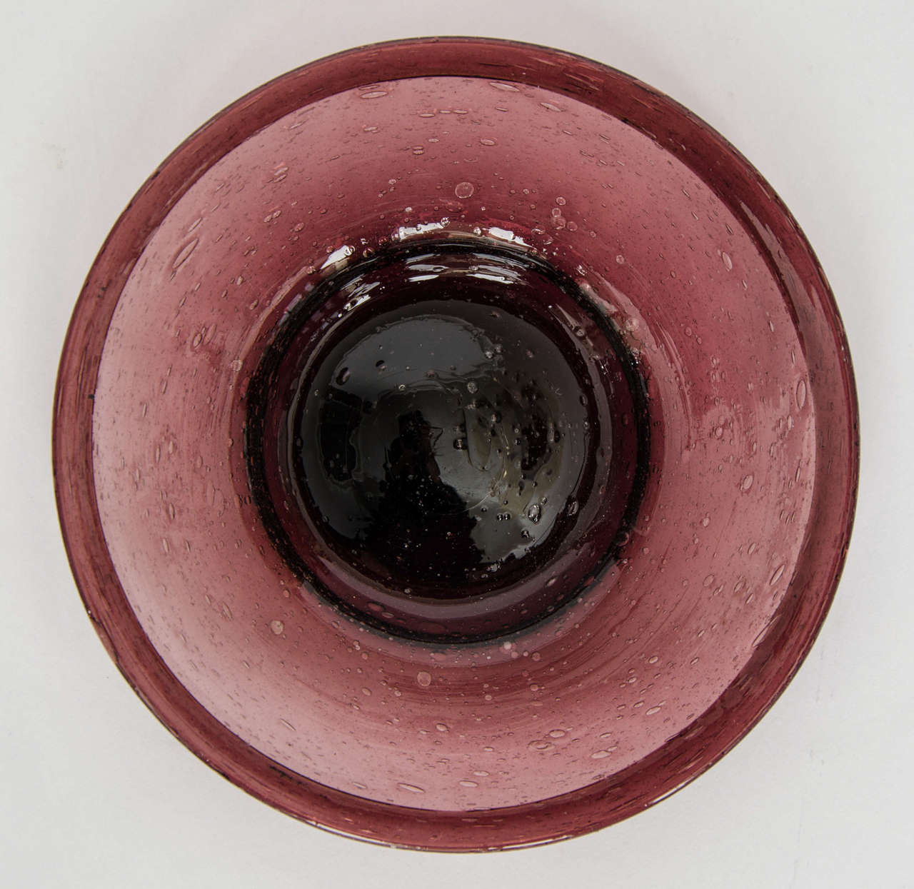 British Rare Georgian Amethyst Glass Cup and Saucer Hand-Blown, circa 1800 For Sale
