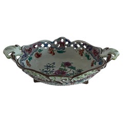 Antique Spode Creamware Chestnut Basket, English, Circa 1825