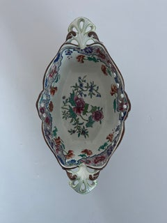 Antique Spode Creamware Chestnut Basket, English, Circa 1825