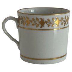 Georgianische Coalport Porcelain Kaffeekanne Hand vergoldetes Muster, Englisch um 1807