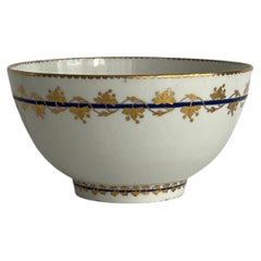 Antique Derby Porcelain Bowl, Pattern 110, provenance Puce mark Circa 1790
