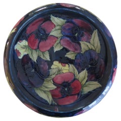 Used Early William Moorcroft Pottery Large Dish in Pansy Pattern, circa 1928
