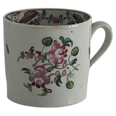 New Hall Antique Coffee Can, Hand Painted Floral pattern 683, Circa 1800