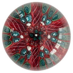 Handblown Glass Millefiori Paperweight by Vasart, Scotland, Circa 1960