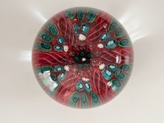 Handblown Glass Millefiori Paperweight by Vasart, Scotland, Circa 1960
