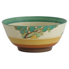 Antique Clarice Cliff Bowl Fantasque Bizarre Range in Secrets Ptn, Art Deco Ca 1933