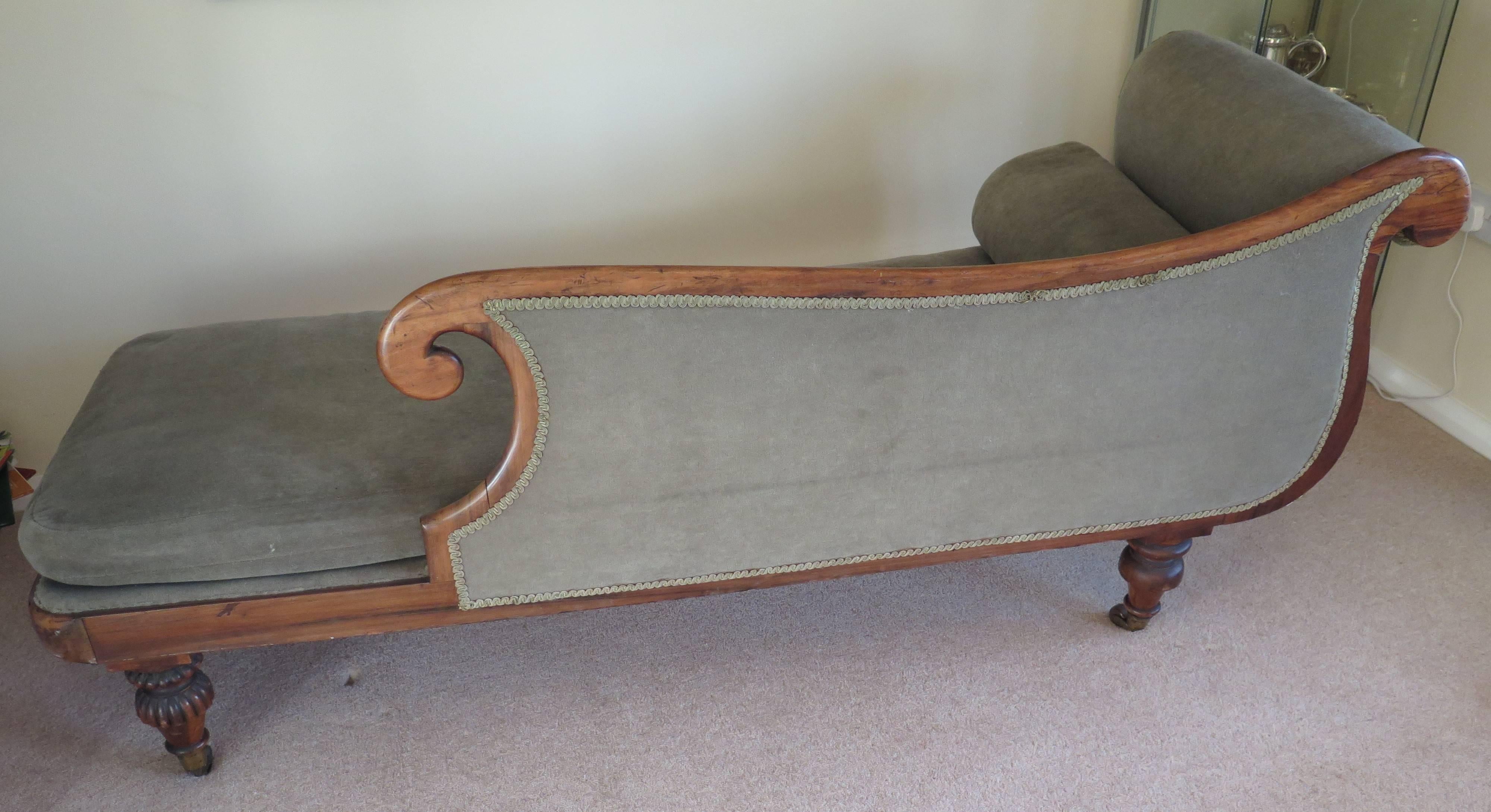 Regency Period Chaise Longue or Daybed, Mahogany, William IVth, circa 1830 1