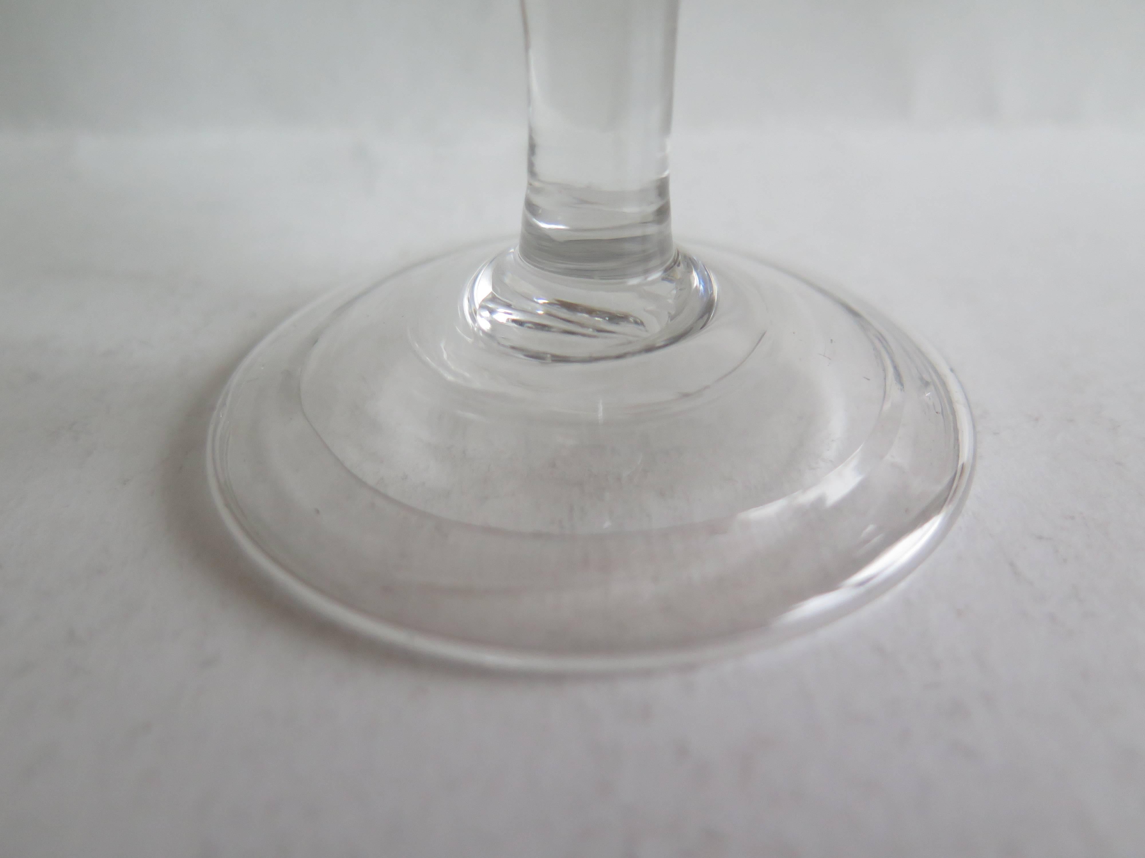 George II Wine Drinking Glass Balustroid  Knopped Stem with Tear, Circa 1745 For Sale 2