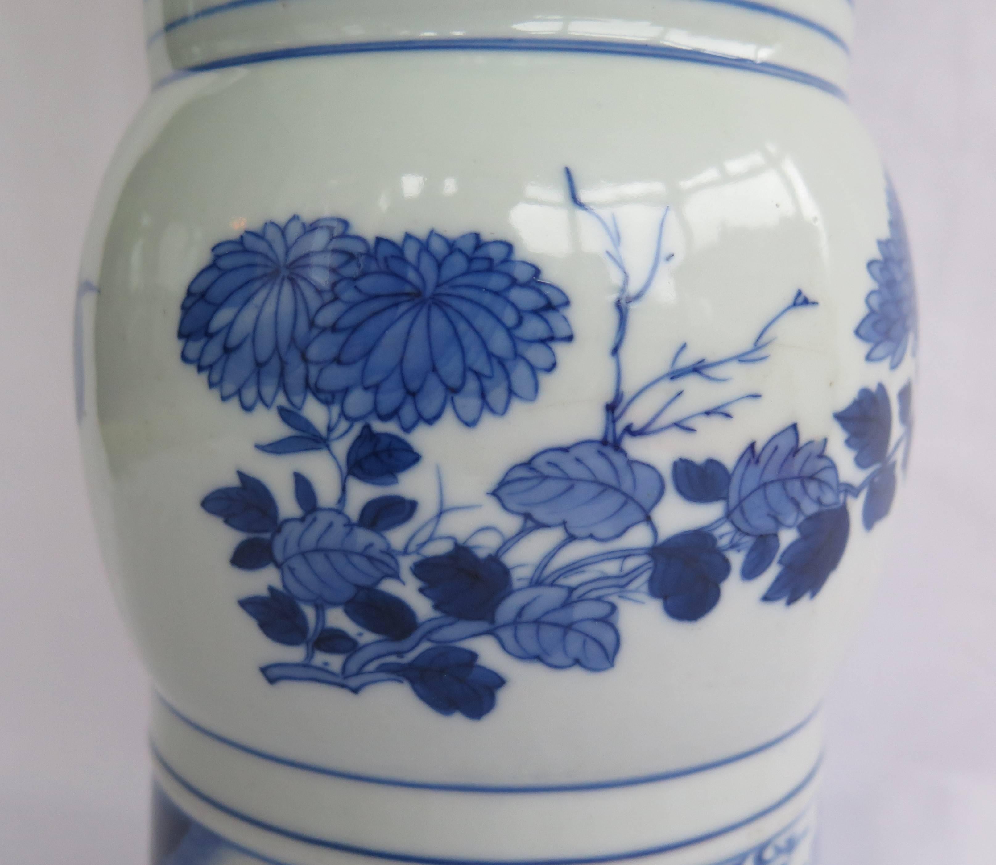 Early 19th Century, Large Chinese Porcelain Beaker Vase, Blue and White 1