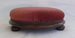 Mid Victorian, FOOT STOOL, Walnut, Bun Feet, English, circa 1850