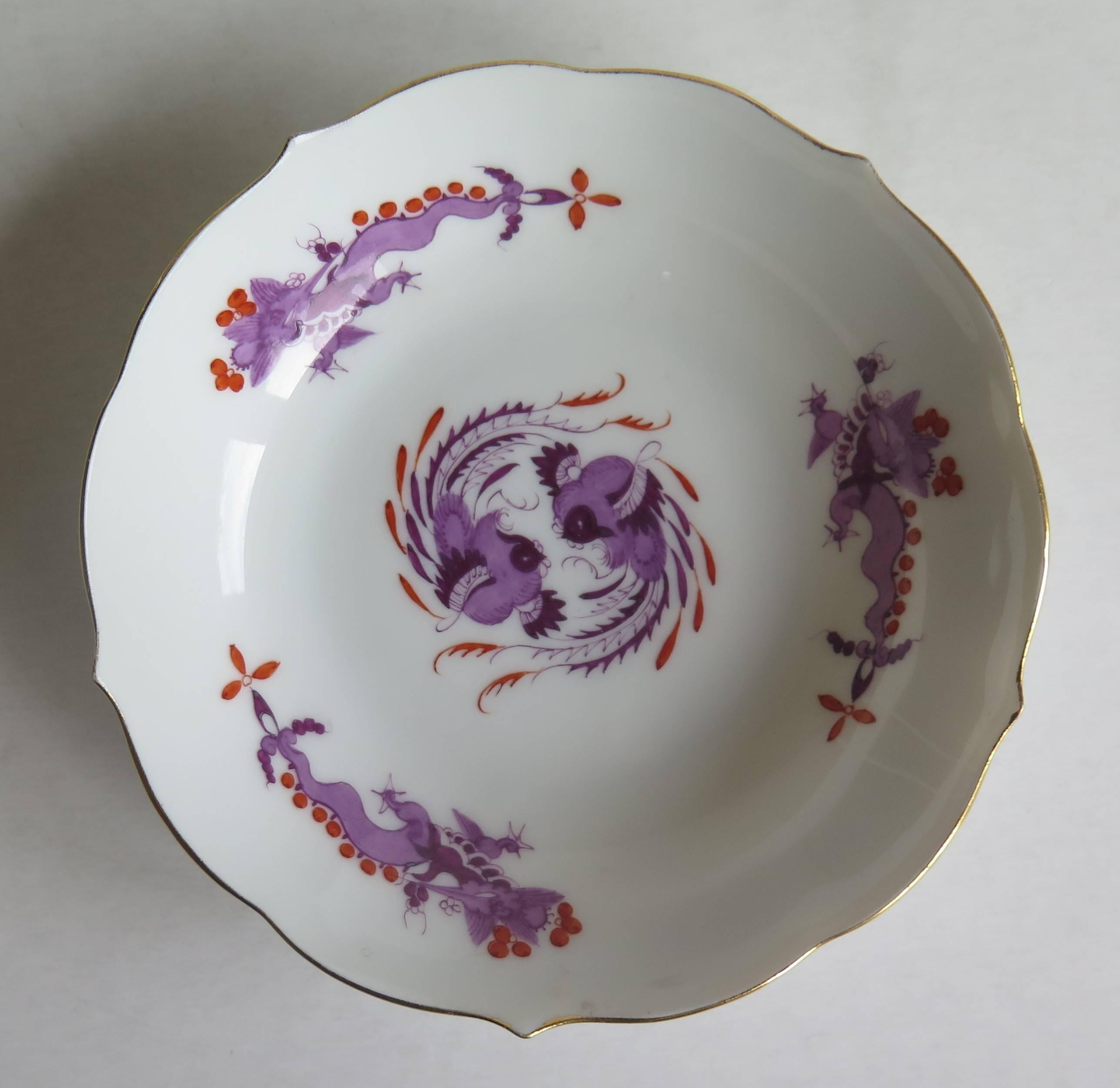 Meissen Porcelain Demitasse Cup and Saucer Chinese Dragon Pattern, circa 1928 In Good Condition In Lincoln, Lincolnshire