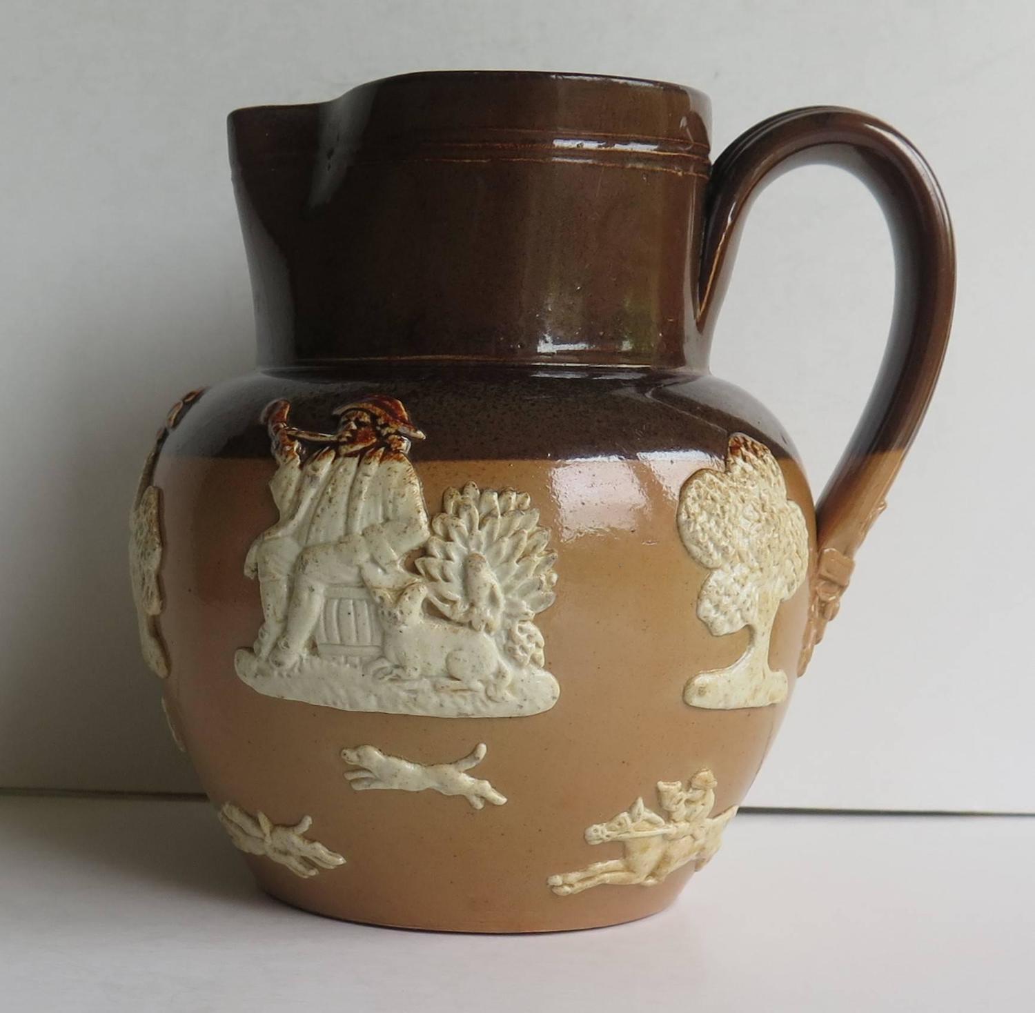 Royal Doulton 'Lambeth,' Farming Scene Jug or Pitcher, Stoneware, circa