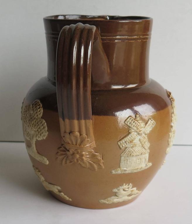 Royal Doulton Lambeth Stoneware Jug or Pitcher with Farming Scene