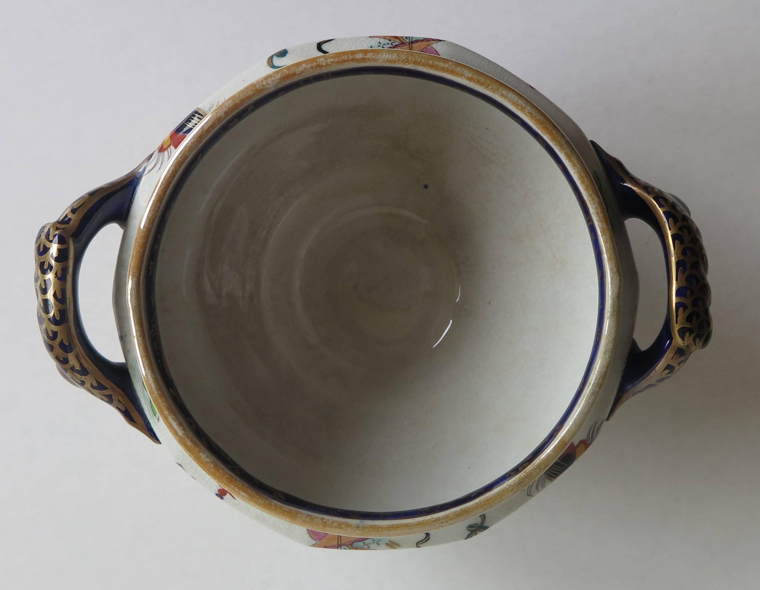 John Ridgway Ironstone Bowl Hand-Painted pattern, William 1Vth Circa 1835 For Sale 1