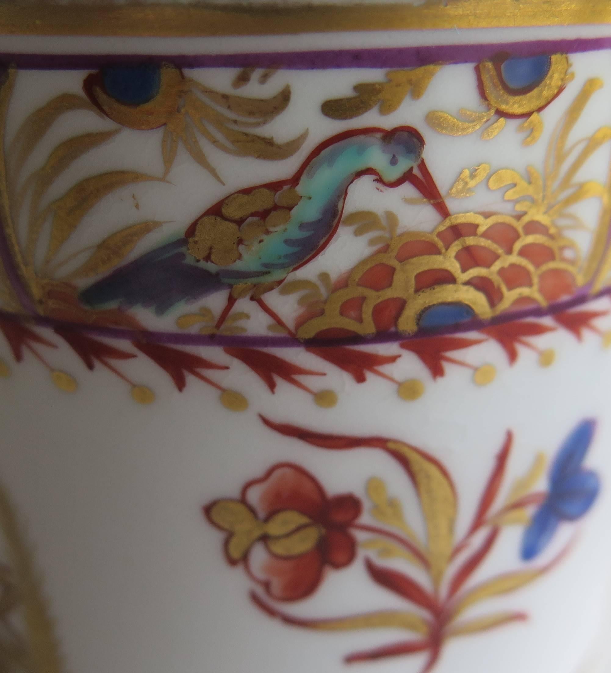 Chinoiserie Georgian John Rose Coalport Coffee Can Porcelain Hand-Painted, Circa 1810