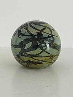 Pisapapeles de cristal de Mdina, diseño abstracto, hecho a mano, Malta, década de los 70