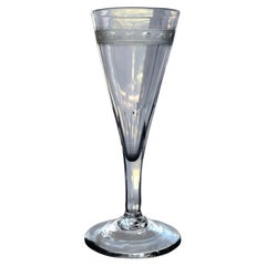 Calice da vino soffiato a mano del tardo periodo georgiano, con incisione “OXO”, 1790 circa
