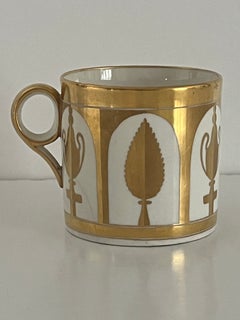 Minton Porcelain Coffee Can, Hand Painted all Gilded Pattern 238, c. 1805