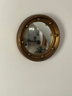 Antique Convex Wall Mirror, Giltwood Frame, Georgian Style, 10.5 Inch