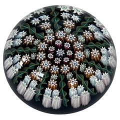 Handmade Perthshire Millefiori Paperweight with P cane, Scotland Circa 1980s