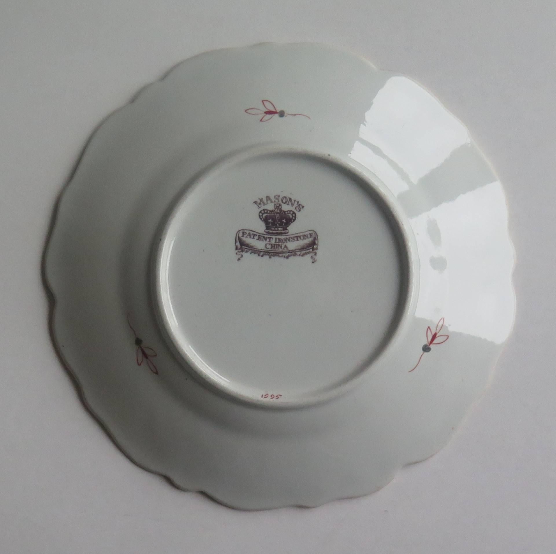 Mason's Ironstone Desert Plate Fence and Bowl Pattern Hand-Painted, circa 1825 1