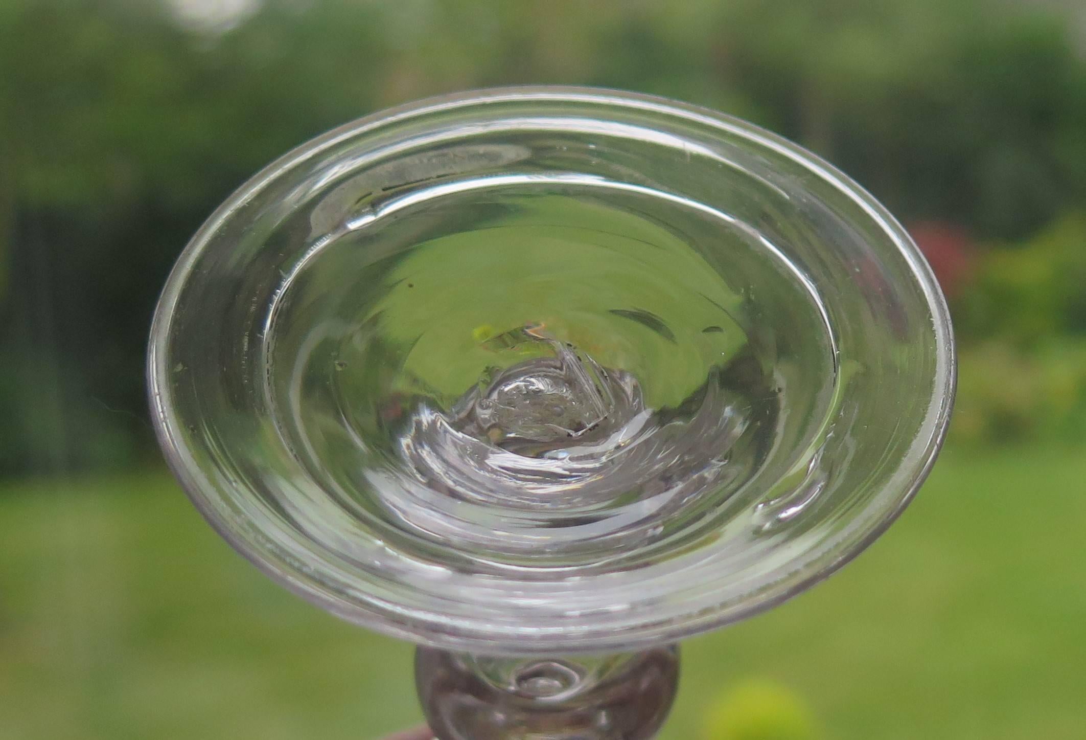 Rare Queen Anne Heavy Baluster Wine Drinking Glass, English Circa 1700 2