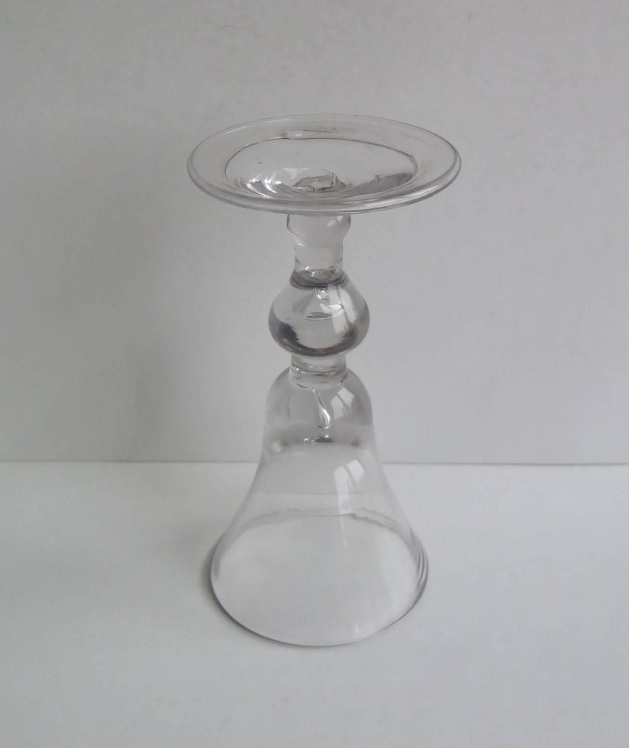 Rare, Queen Anne, Early 18th Century, Heavy Baluster Wine Glass, circa