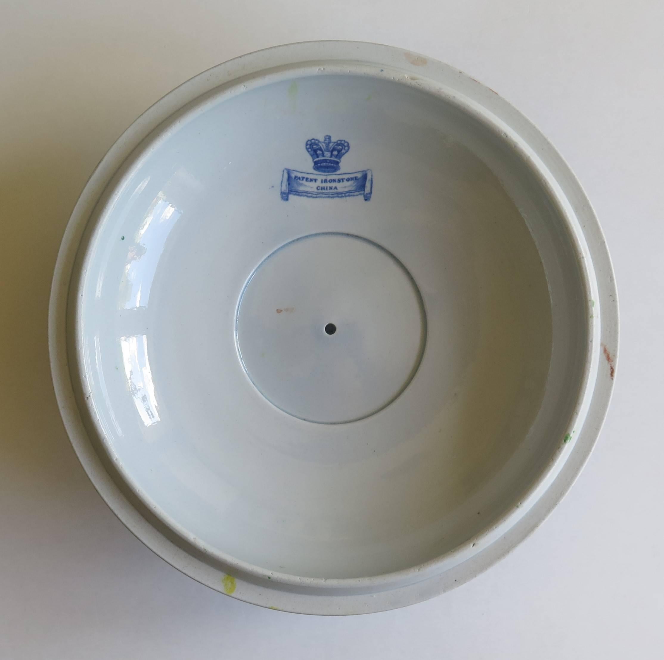 Early MASON's Ironstone, Tureen Lid, Oriental Pheasant Pattern, circa 1815 1