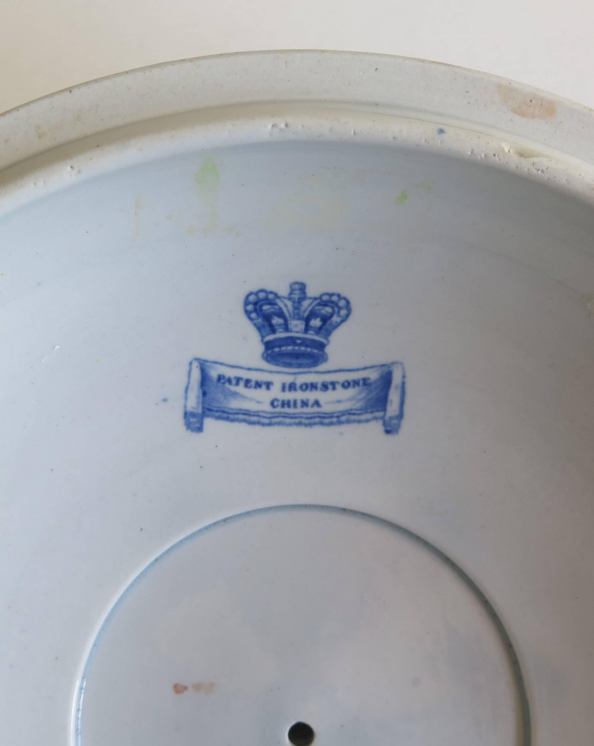 Early MASON's Ironstone, Tureen Lid, Oriental Pheasant Pattern, circa 1815 2