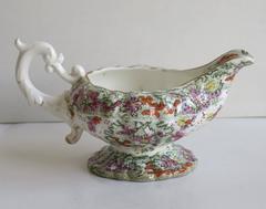 Mason's Cream or Milk Jug Porcelain Cashmire De Thibet Pattern, Circa 1832