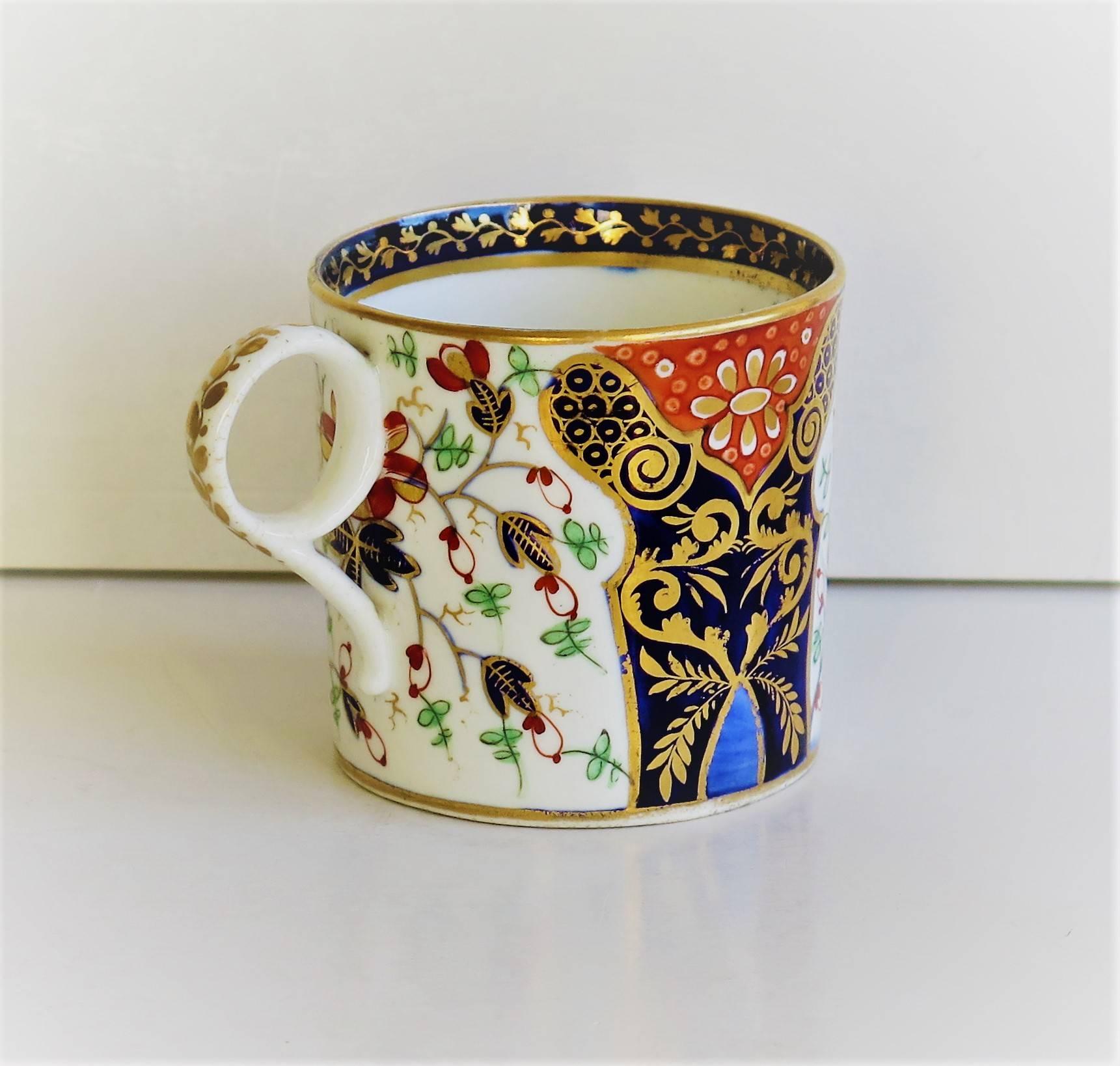 Fine Georgian, Derby Coffee Can, Hand-Painted and Gilded 