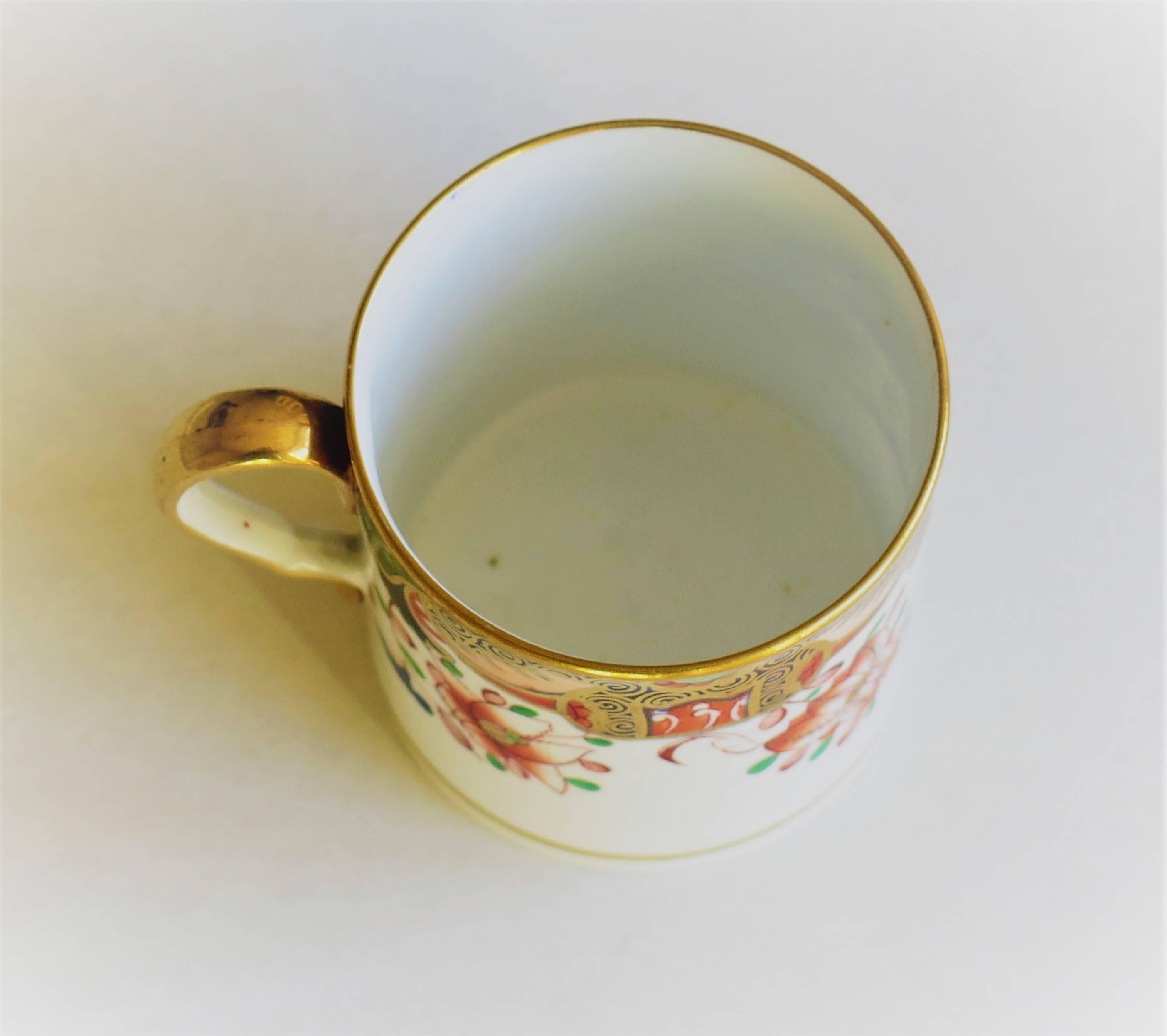 English Spode Porcelain Coffee Can Pattern 1645 marked Spode to base, Circa 1810