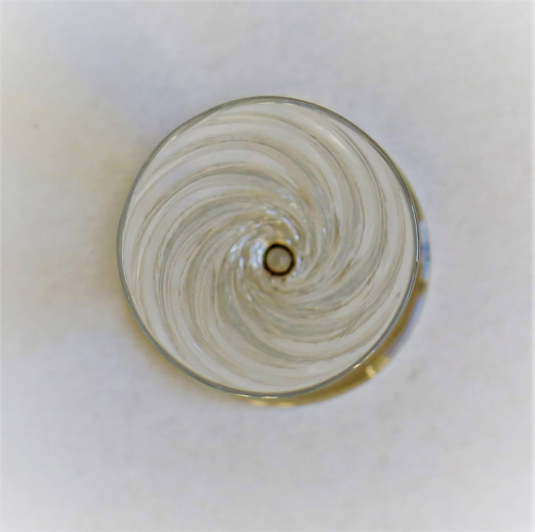 Mid-Georgian, Dwarf Ale Drinking Glass, Wrythen Bowl, Handblown, circa 1760 1
