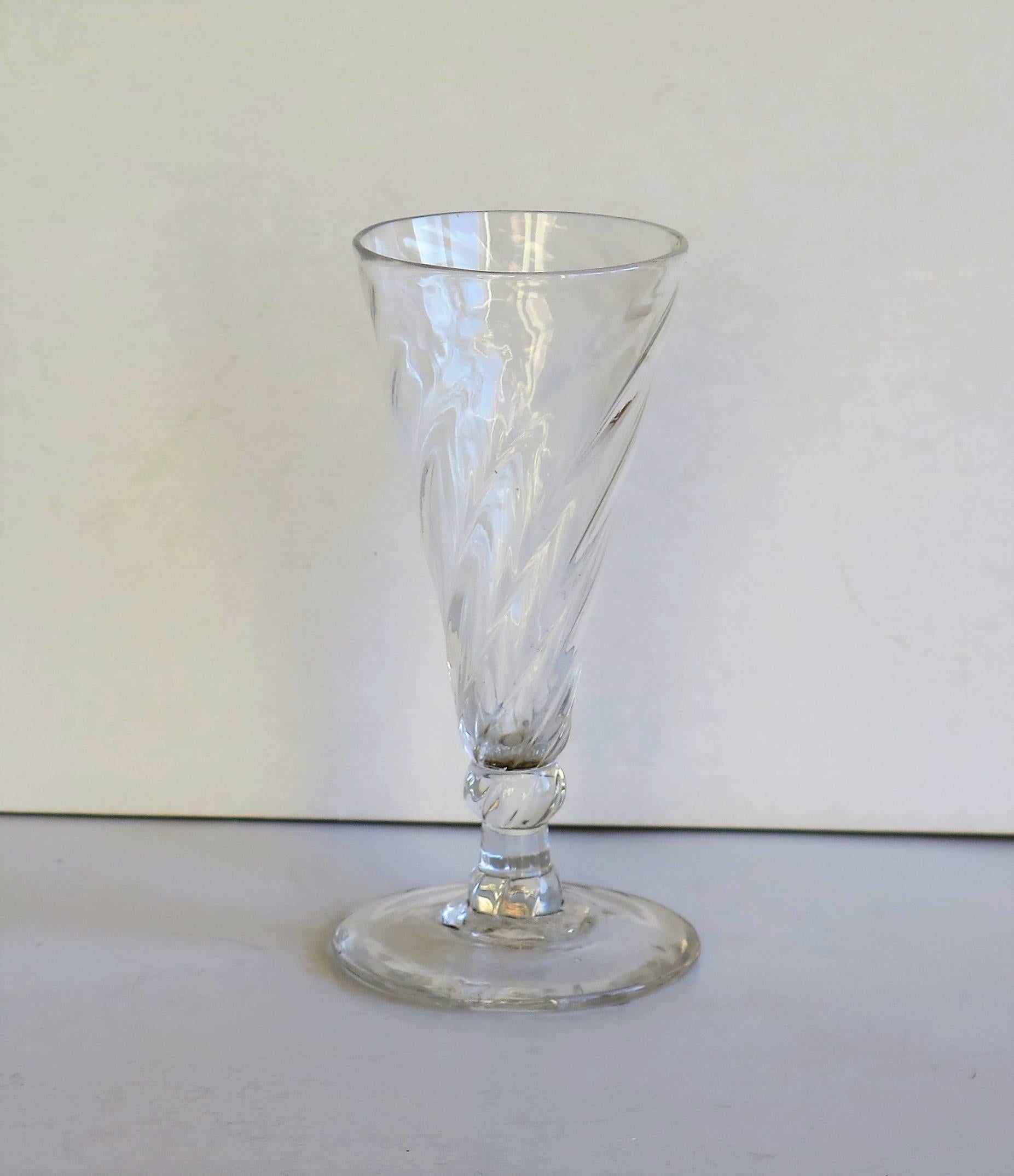 This is a good English, Georgian drinking glass, sometimes called a 