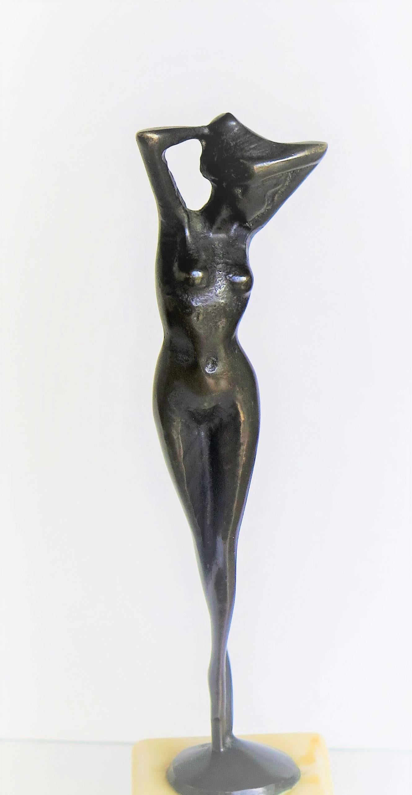 Early 20th Century Bronze Figurine Sculpture, Nude Lady, After J Lorenzl, Art Deco, Ca.1920s