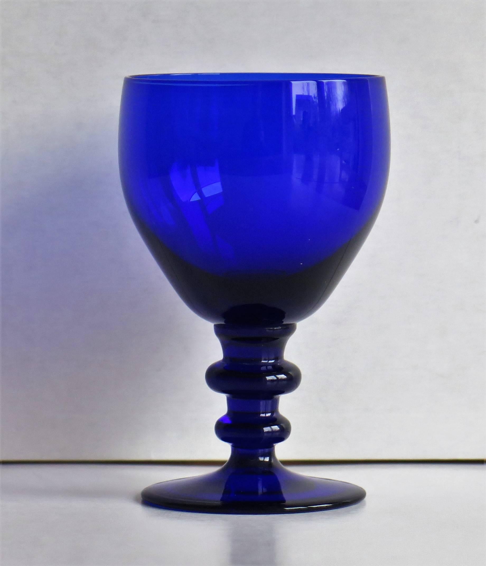 This is a good English wine drinking glass from the mid-19th century.

The glass is a 