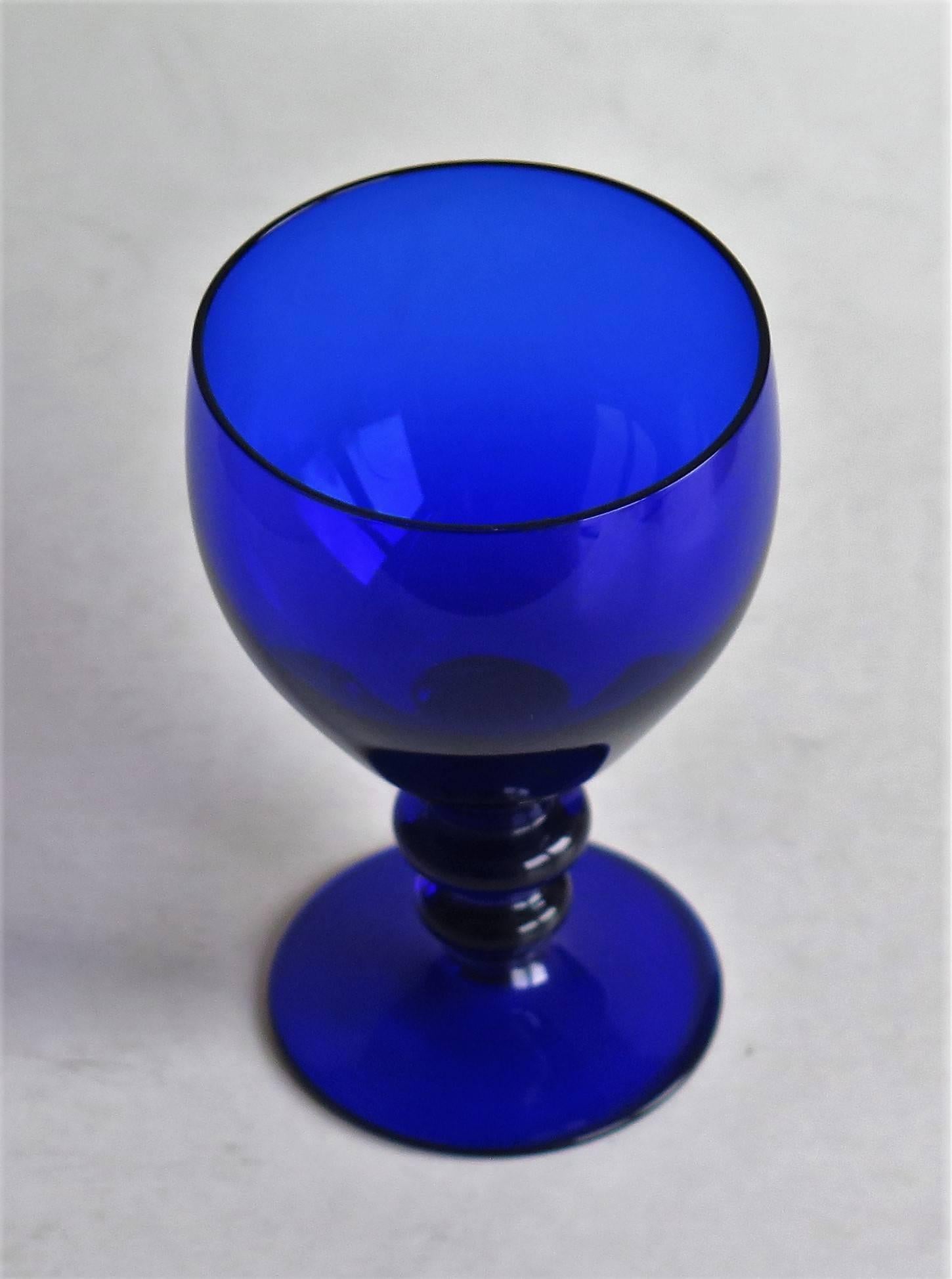 bristol blue wine glass