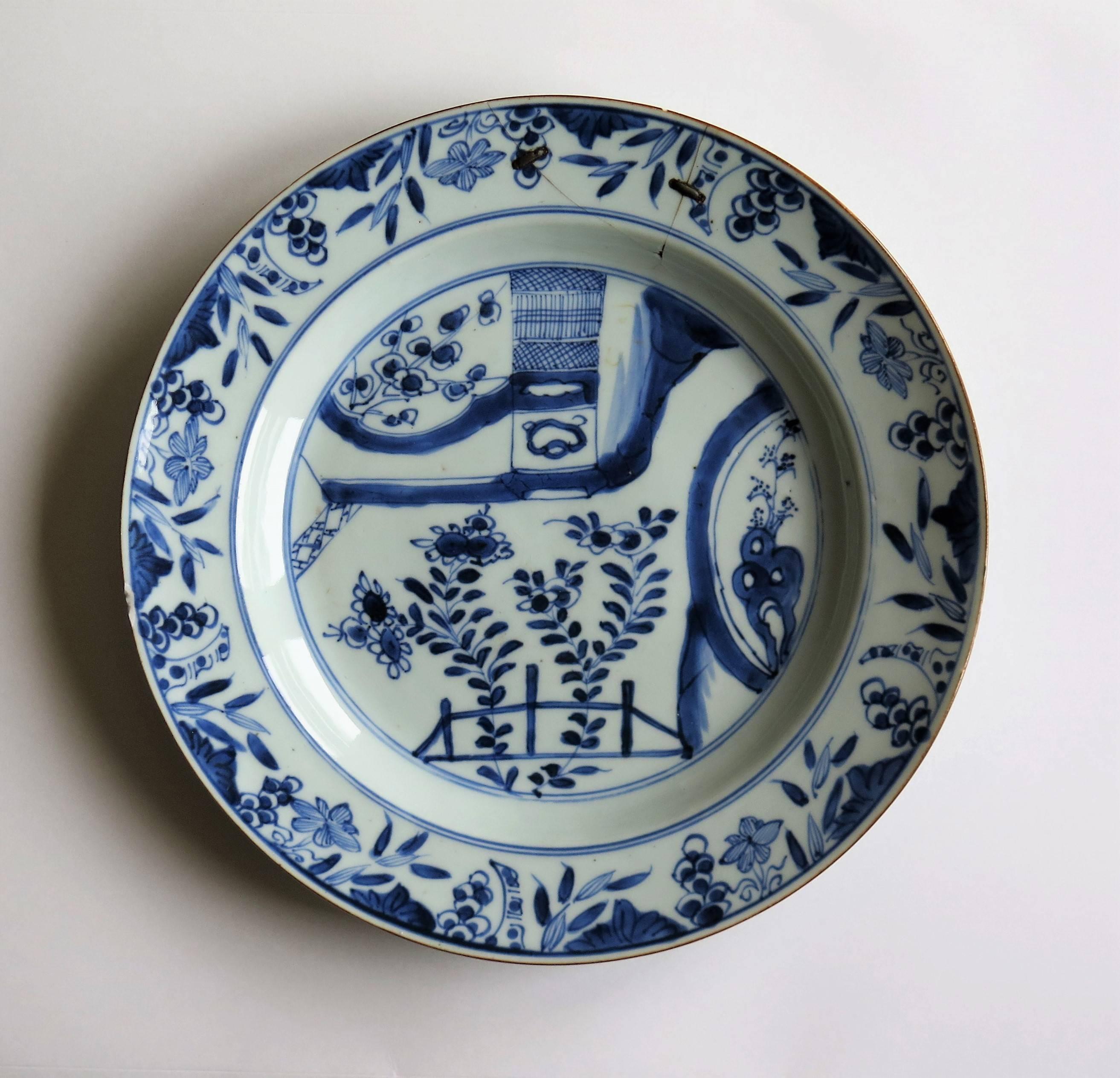 This is a Large Diameter (11 inches) and beautifully hand-painted Chinese porcelain plate and makes a superb display or wall plate.

The plate is finely potted with a carefully cut base rim and a lovely rich glassy light blue glaze.

The plate is