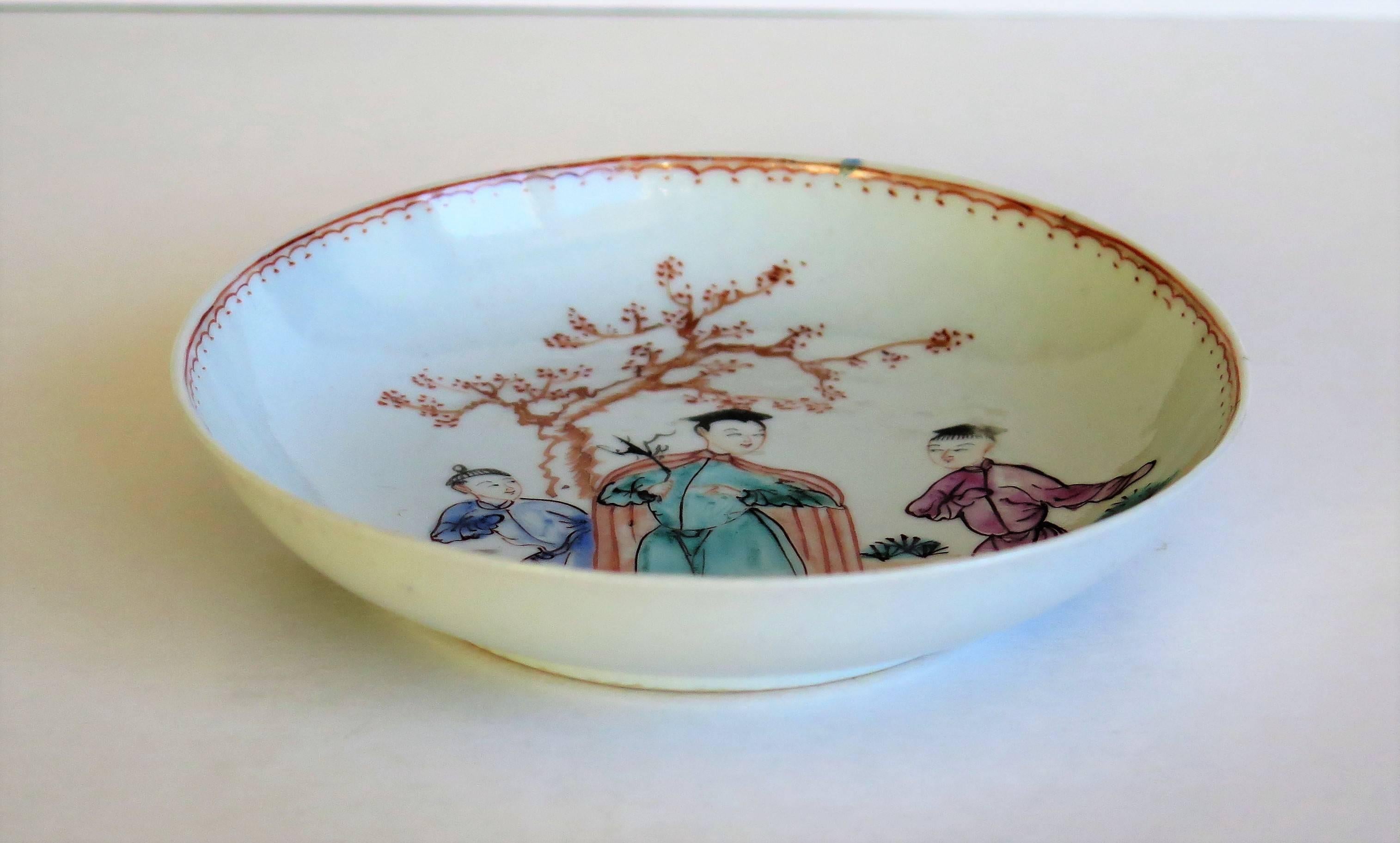 18th C Chinese Porcelain Saucer Dish or Plate, Qing Qianlong Circa 1760 1