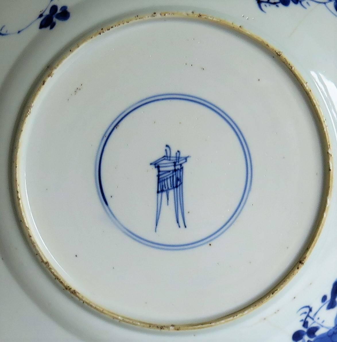 Chinese Porcelain, Plate, Blue and White, KANGXI Period and Mark , circa 1700 1