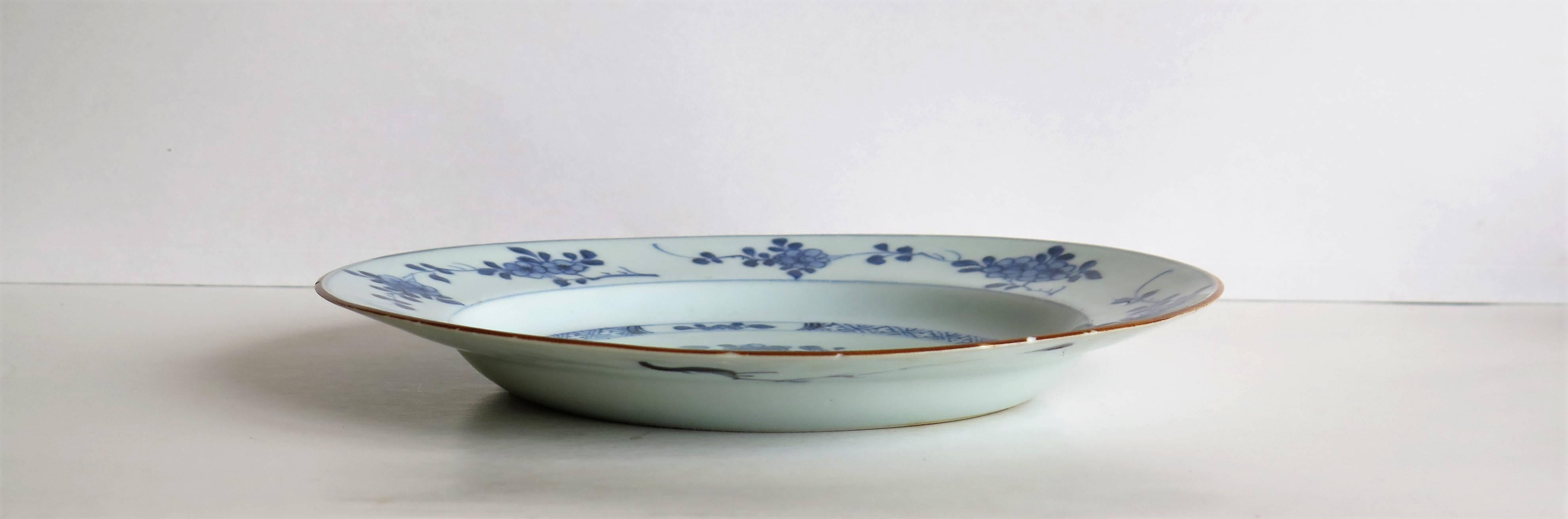 Chinese Porcelain Plate in Blue and White, Qing, Early 18th Century, circa 1735 5