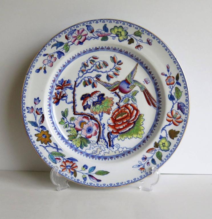 Mason's Ironstone Plate, Flying Bird Pattern, London Retailers Stamp ...